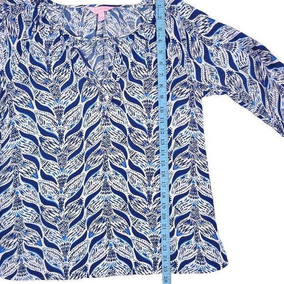 Lilly Pulitzer Willa Top Mermaid Tail Print Blouse - Picture 9 of 13